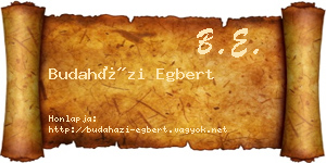 Budaházi Egbert névjegykártya